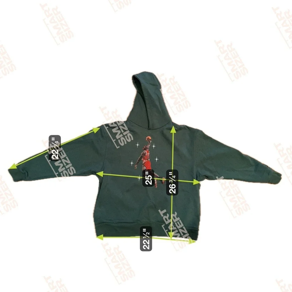 Jordan Jumpman Hoodie Men's XXL Slam Dunk Contest Graphic Cross Stitch‎ Green